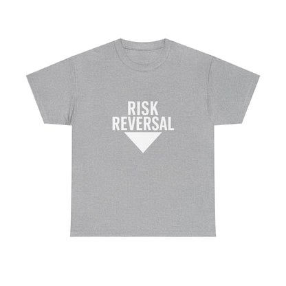 Risk Reversal Unisex Heavy Cotton Tee, Casual Graphic T-Shirt, Motivational Shirt, Relaxed Fit Tee, Thought-Provoking Wear - Candleholm