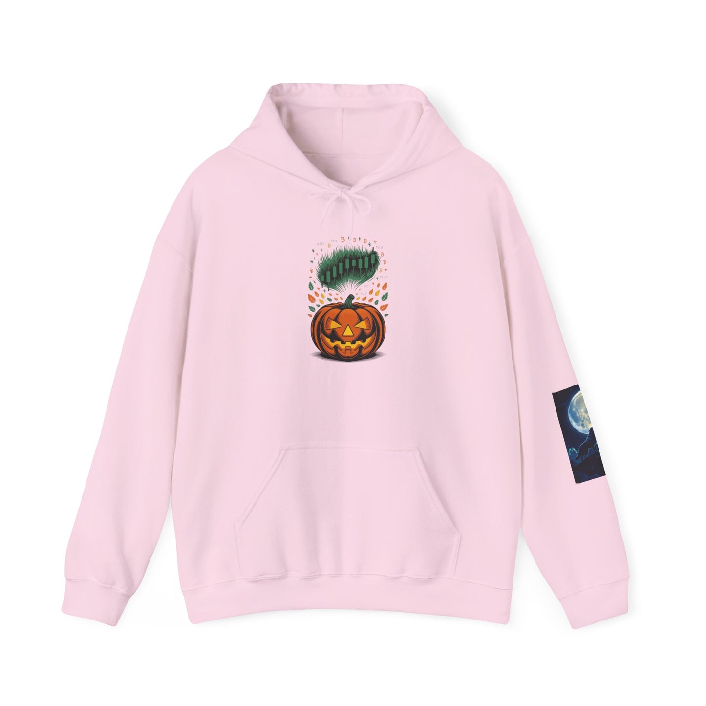 Pumpkin Pump – Bullish Halloween Rally Hoodie  Cozy Unisex Sweatshirt for Fall, Pumpkin and Moon Design, Perfect for Autumn Celebrations, Comfortable Gift [...] - Candleholm