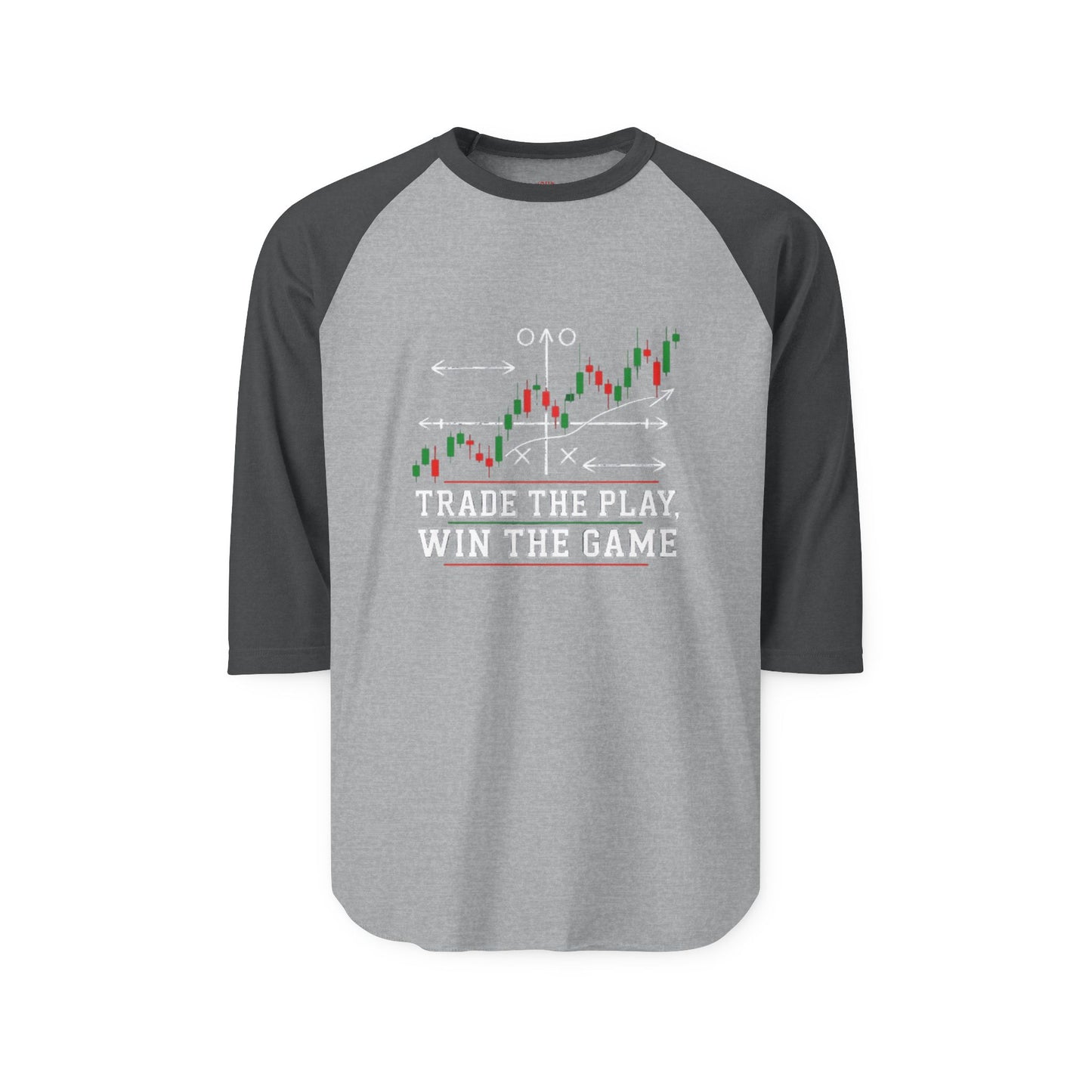 Trading Floor Stock Market Bull and Bear Three-Quarter Sleeve Raglan Shirt - Candleholm