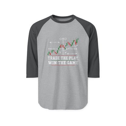 Trading Floor Stock Market Bull and Bear Three-Quarter Sleeve Raglan Shirt - Candleholm
