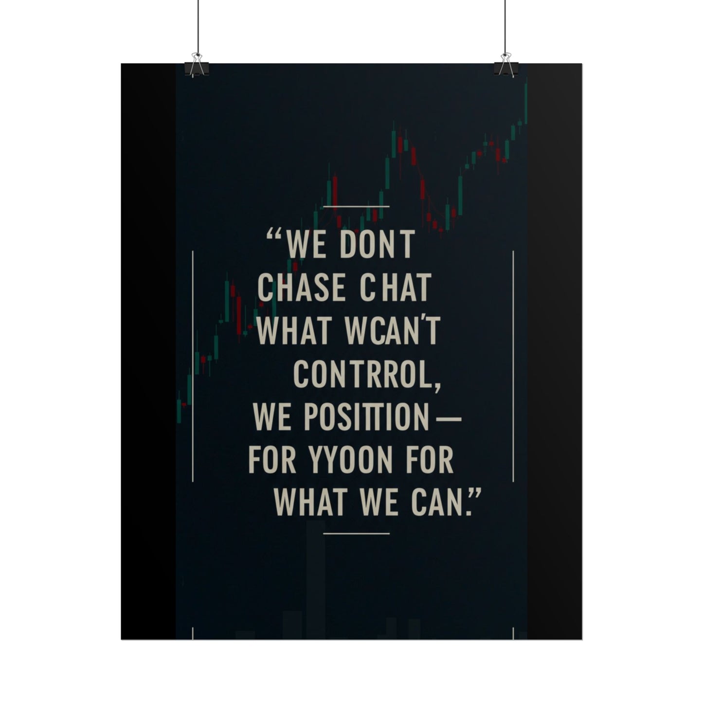 We Don’t Chase What We Can’t Control Art Poster, Motivational Quote Print, Modern Home Decor, Office Inspiration, Thoughtful Gift Idea - Candleholm