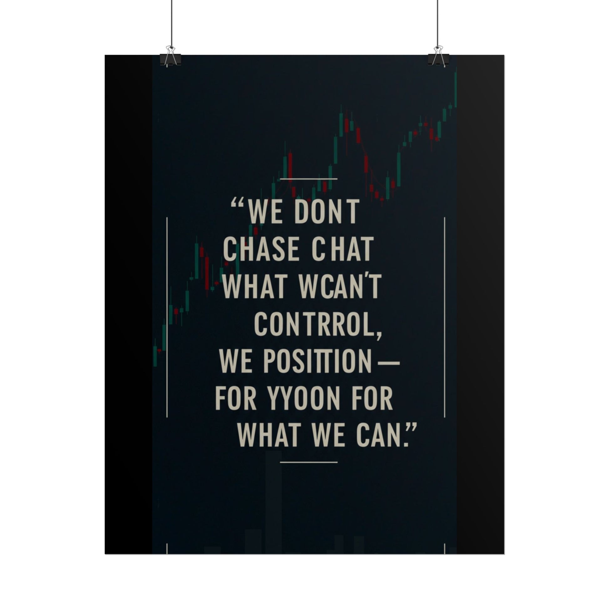 We Don’t Chase What We Can’t Control Art Poster, Motivational Quote Print, Modern Home Decor, Office Inspiration, Thoughtful Gift Idea - Candleholm