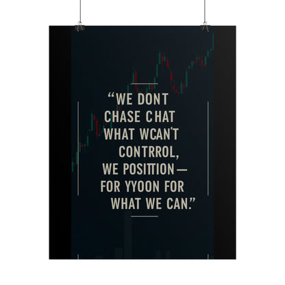 We Don’t Chase What We Can’t Control Art Poster, Motivational Quote Print, Modern Home Decor, Office Inspiration, Thoughtful Gift Idea - Candleholm