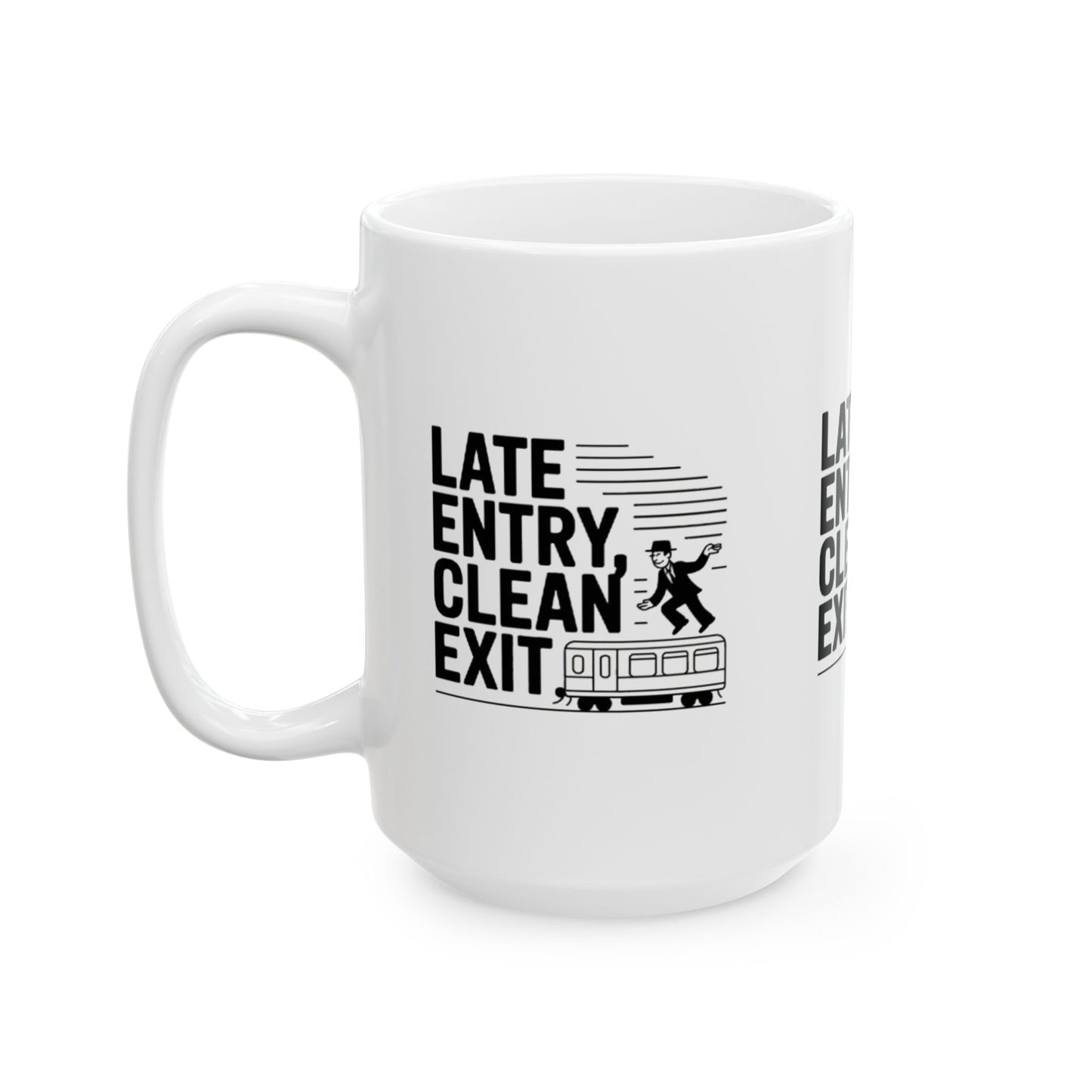 Late Entry, Clean Exit – Trader’s Precision Mug | Gift for Commuters, Office Humor, Morning Coffee - Candleholm