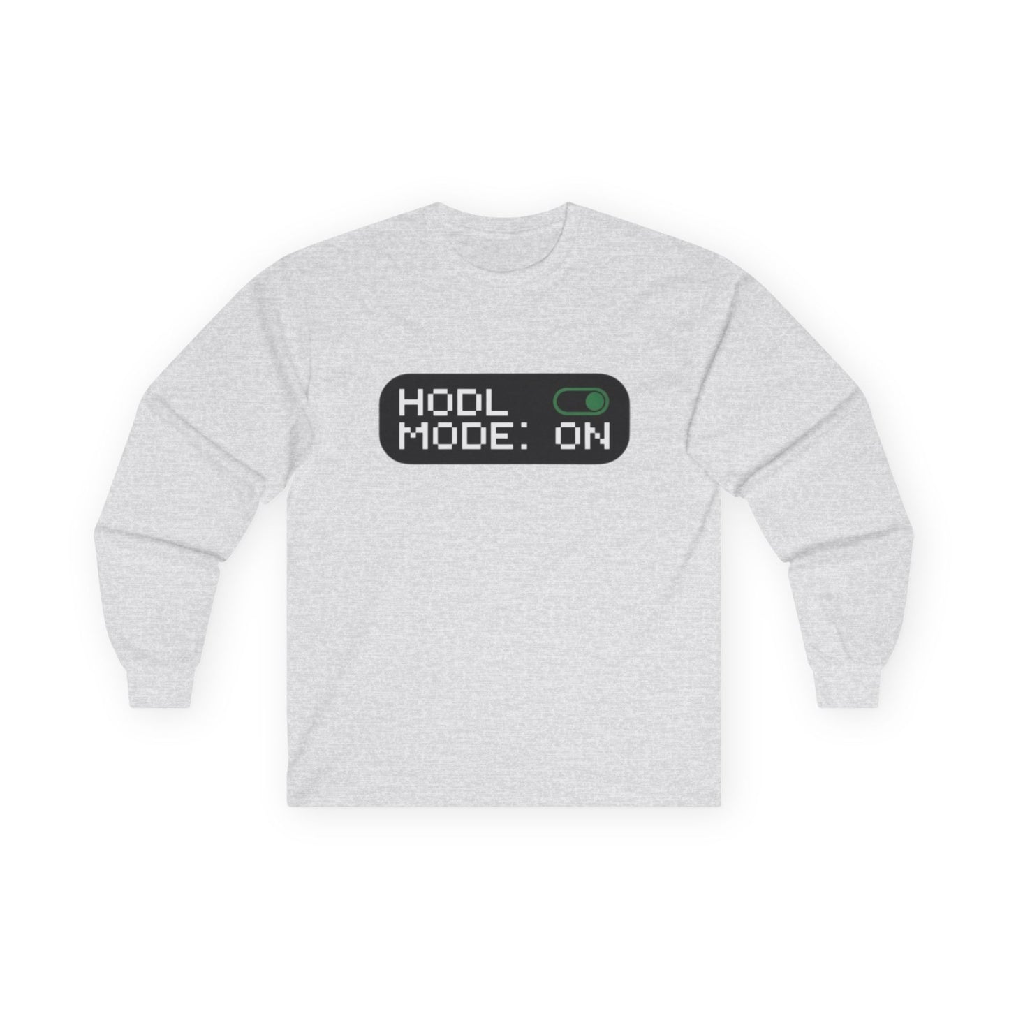HODL Mode Long Sleeve Tee, Crypto Gift, Unisex T-Shirt, Investment Apparel, Funny Meme Shirt, Casual Wear, Layering Top - Candleholm
