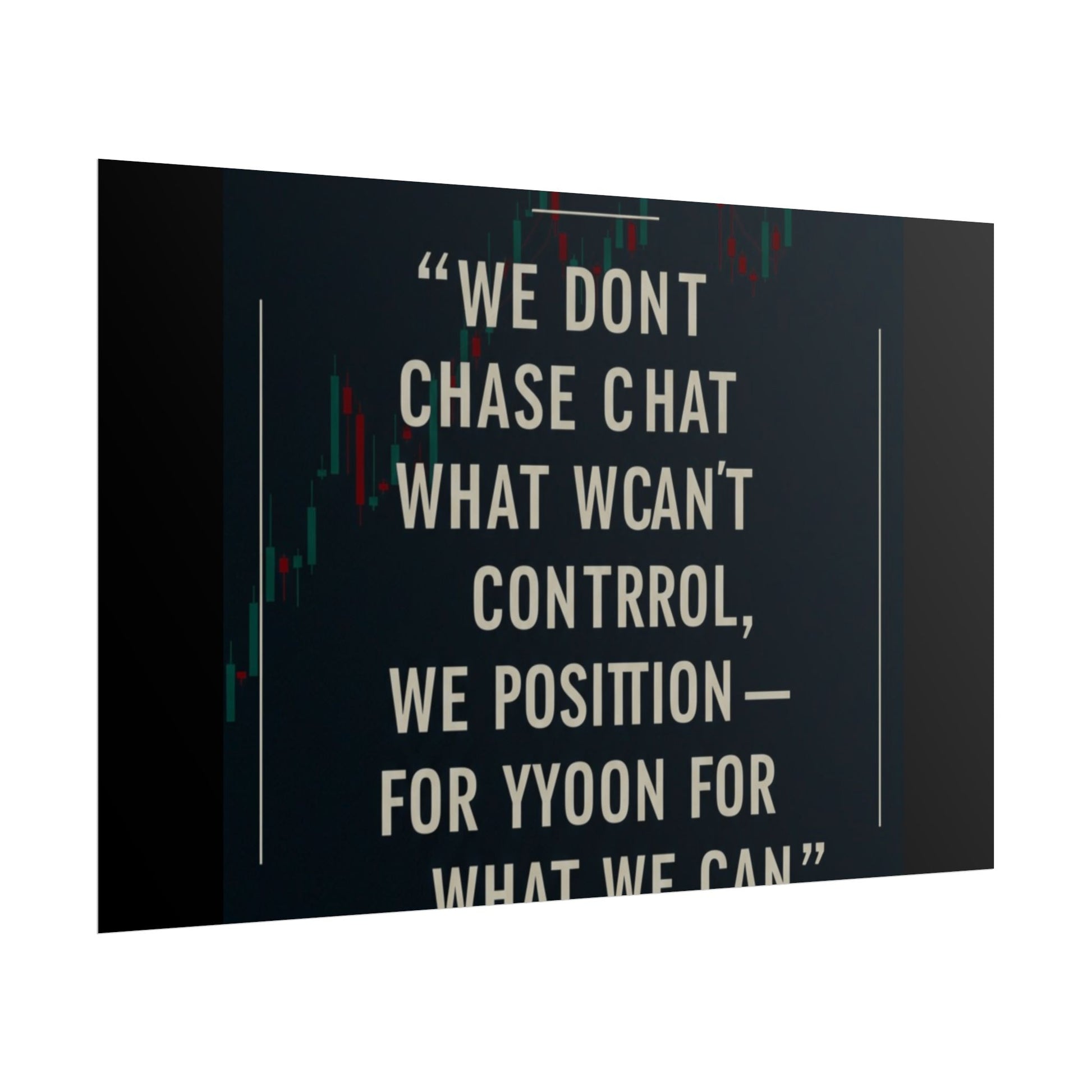 We Don’t Chase What We Can’t Control Art Poster, Motivational Quote Print, Modern Home Decor, Office Inspiration, Thoughtful Gift Idea - Candleholm