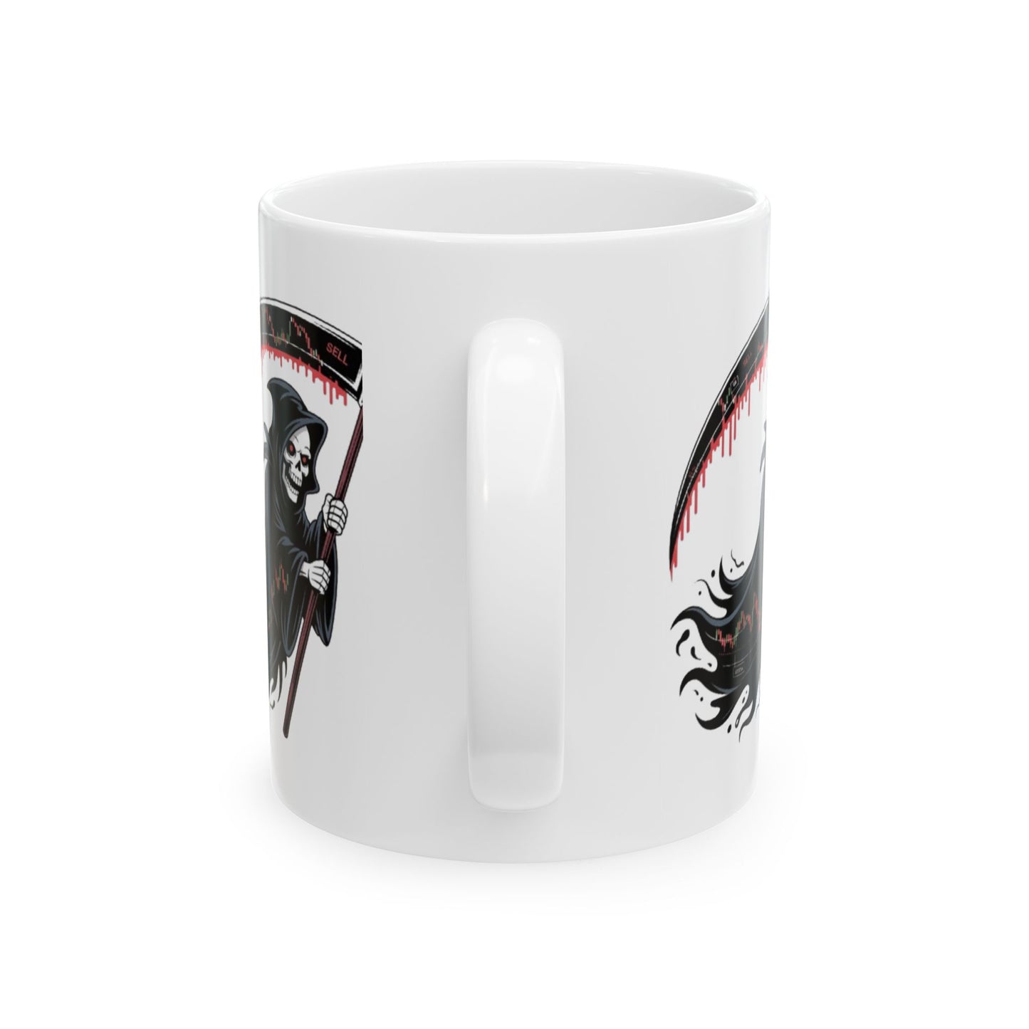 The Bearish Reaper Mug, Halloween, Spooky Decor, Gift for Horror Fans, Unique Drinkware, Morbid Coffee Cup - Candleholm