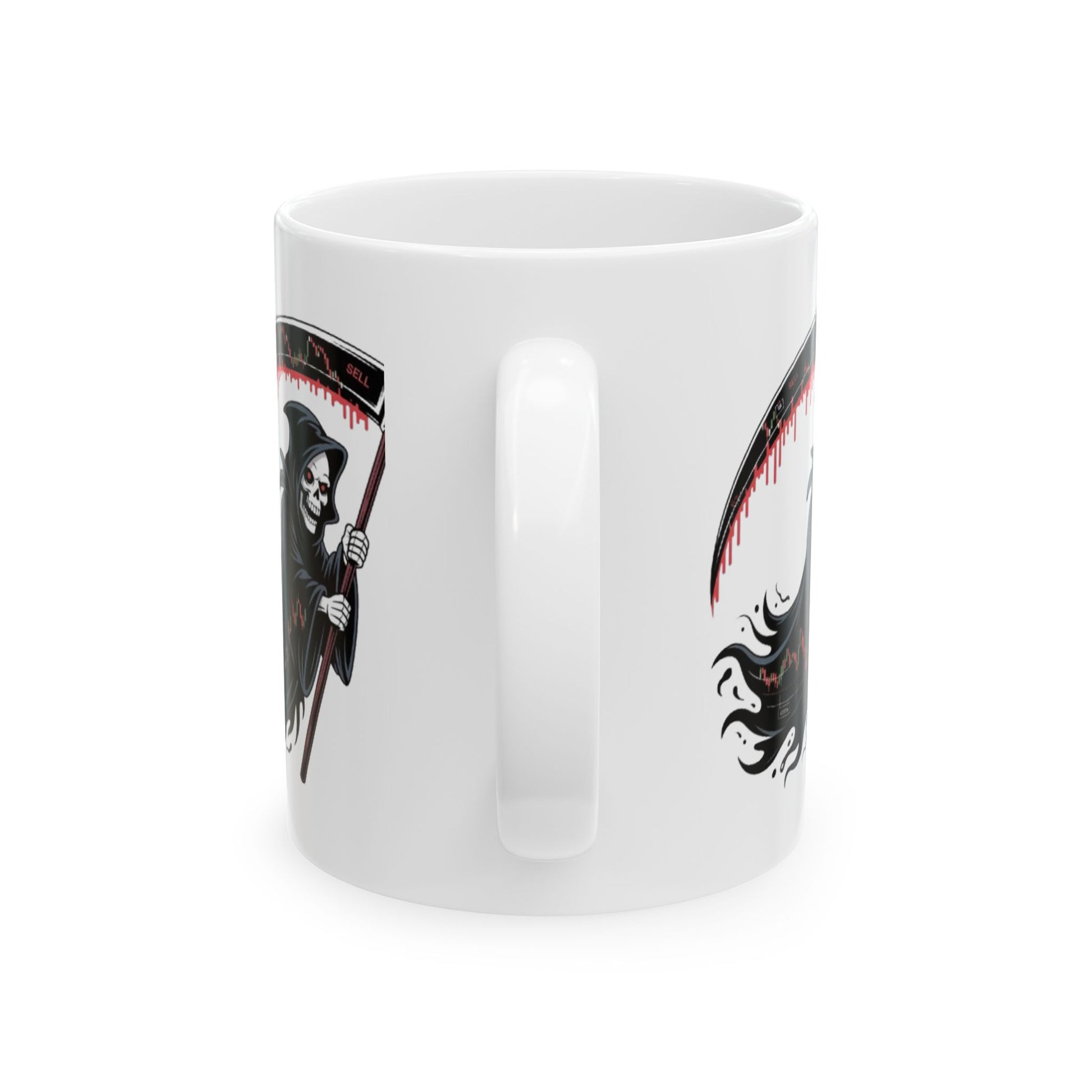 The Bearish Reaper Mug, Halloween, Spooky Decor, Gift for Horror Fans, Unique Drinkware, Morbid Coffee Cup - Candleholm