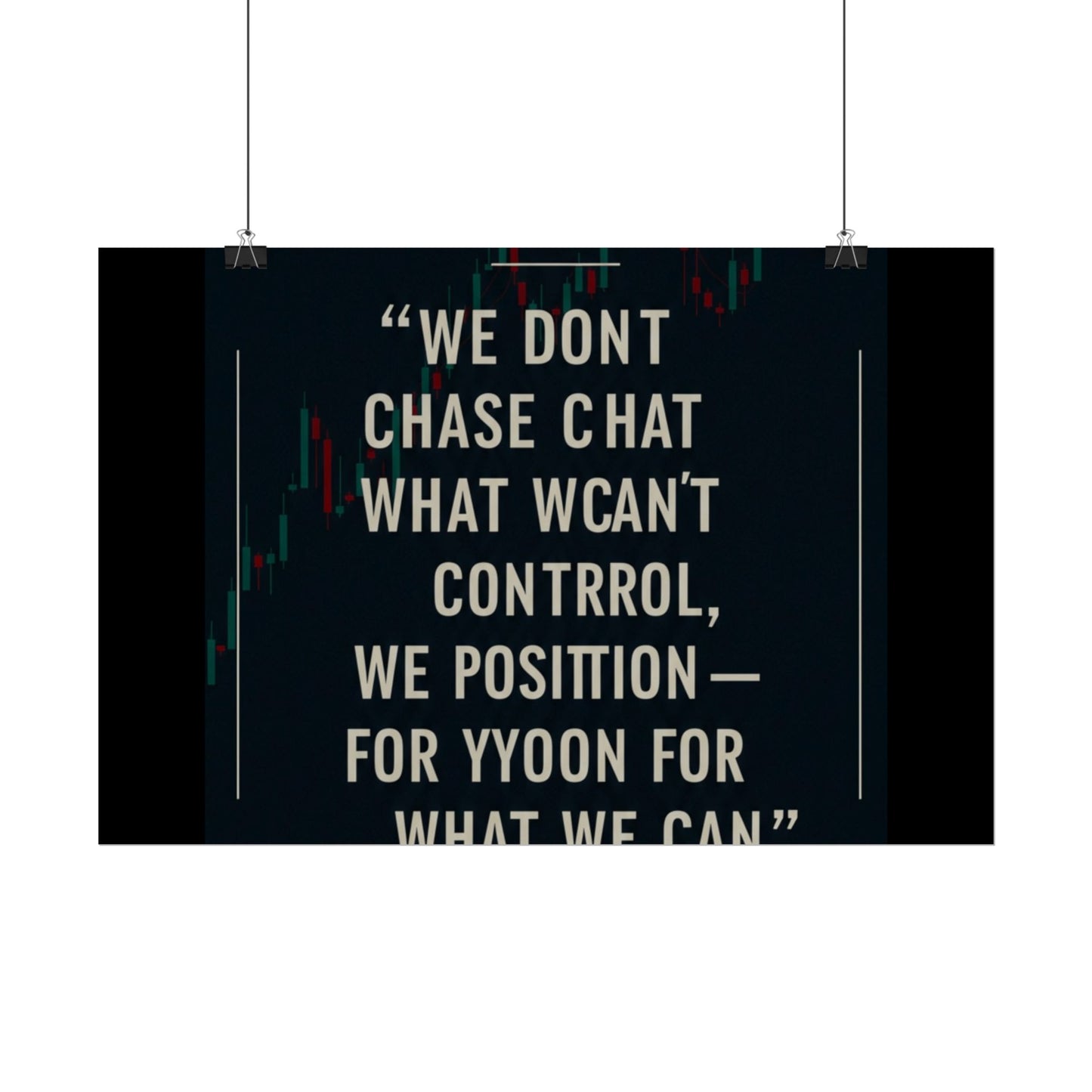 We Don’t Chase What We Can’t Control Art Poster, Motivational Quote Print, Modern Home Decor, Office Inspiration, Thoughtful Gift Idea - Candleholm