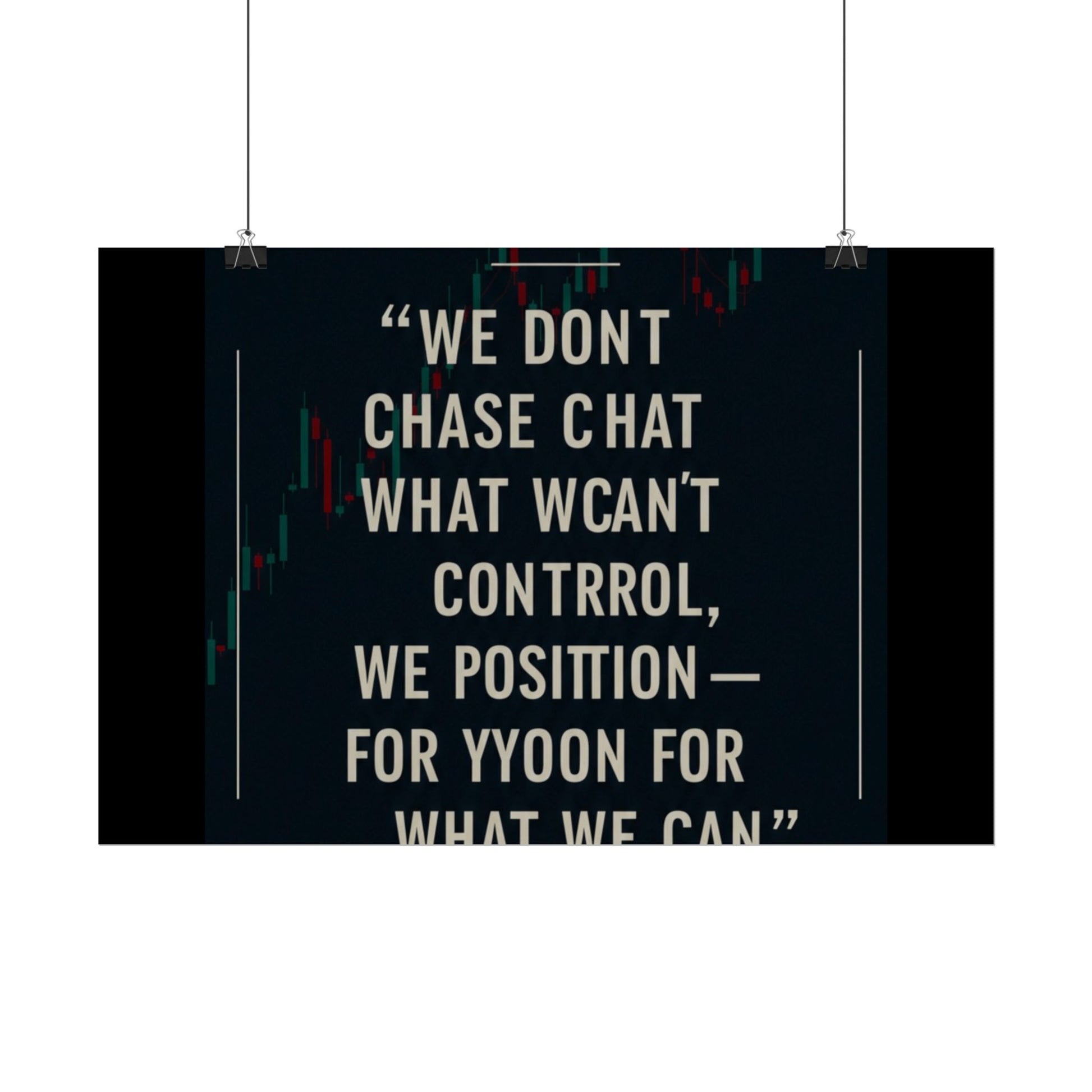 We Don’t Chase What We Can’t Control Art Poster, Motivational Quote Print, Modern Home Decor, Office Inspiration, Thoughtful Gift Idea - Candleholm