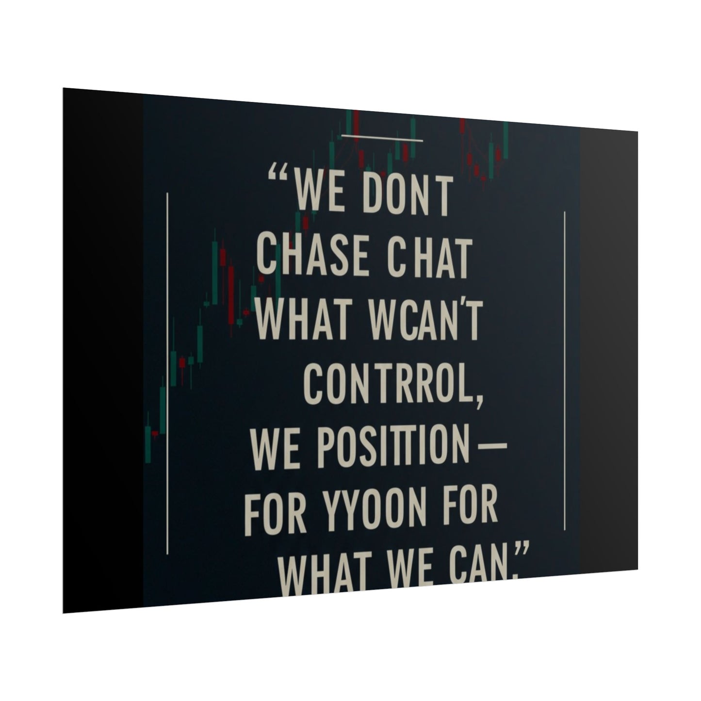 We Don’t Chase What We Can’t Control Art Poster, Motivational Quote Print, Modern Home Decor, Office Inspiration, Thoughtful Gift Idea - Candleholm