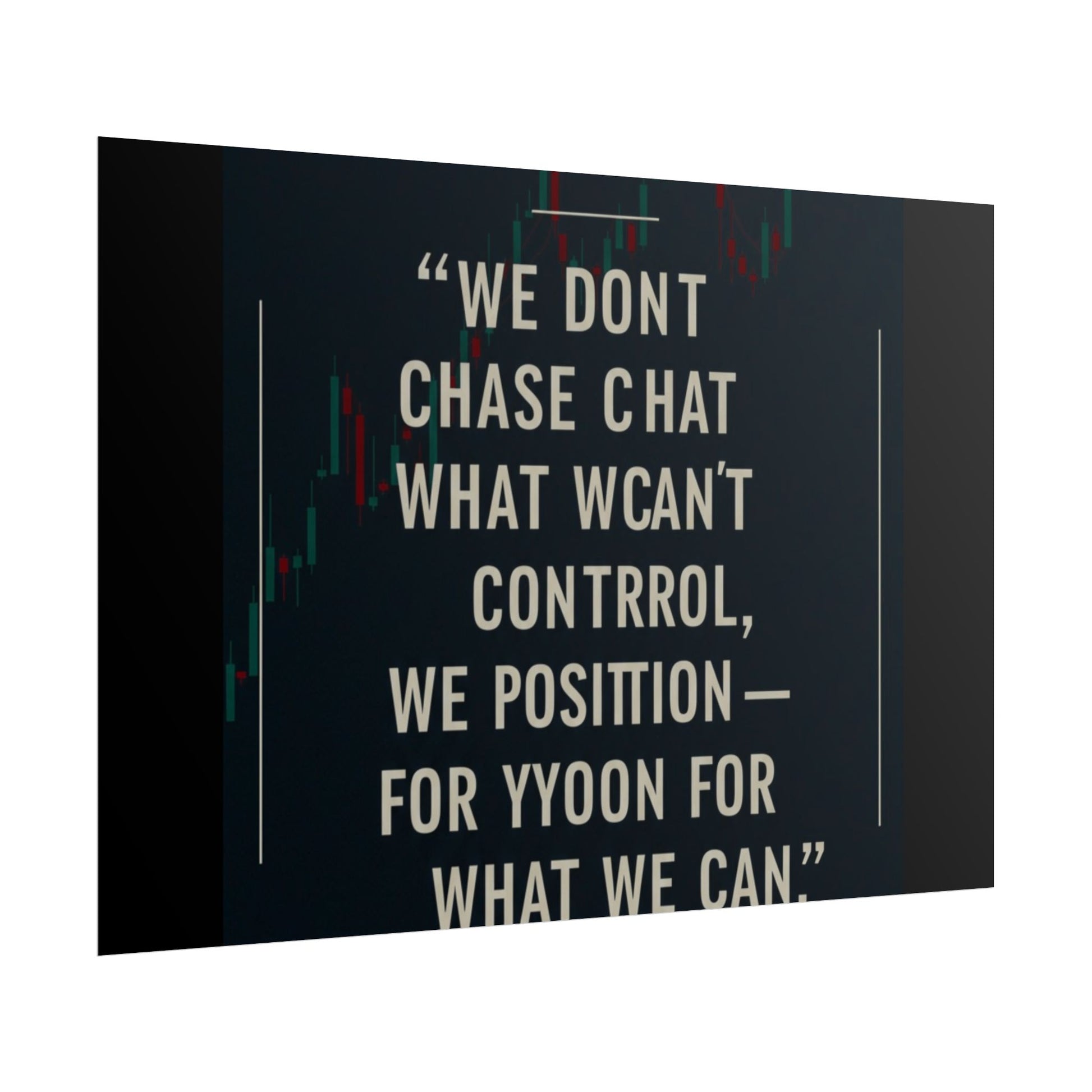 We Don’t Chase What We Can’t Control Art Poster, Motivational Quote Print, Modern Home Decor, Office Inspiration, Thoughtful Gift Idea - Candleholm