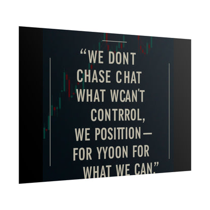 We Don’t Chase What We Can’t Control Art Poster, Motivational Quote Print, Modern Home Decor, Office Inspiration, Thoughtful Gift Idea - Candleholm