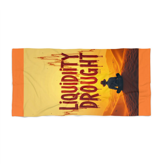 Vibrant Beach Towel - "Liquidity Drought" | Summer Accessory, Pool Party Must-Have, Travel Essential, Gift for Beach Lovers, Vacation Vibe - Candleholm
