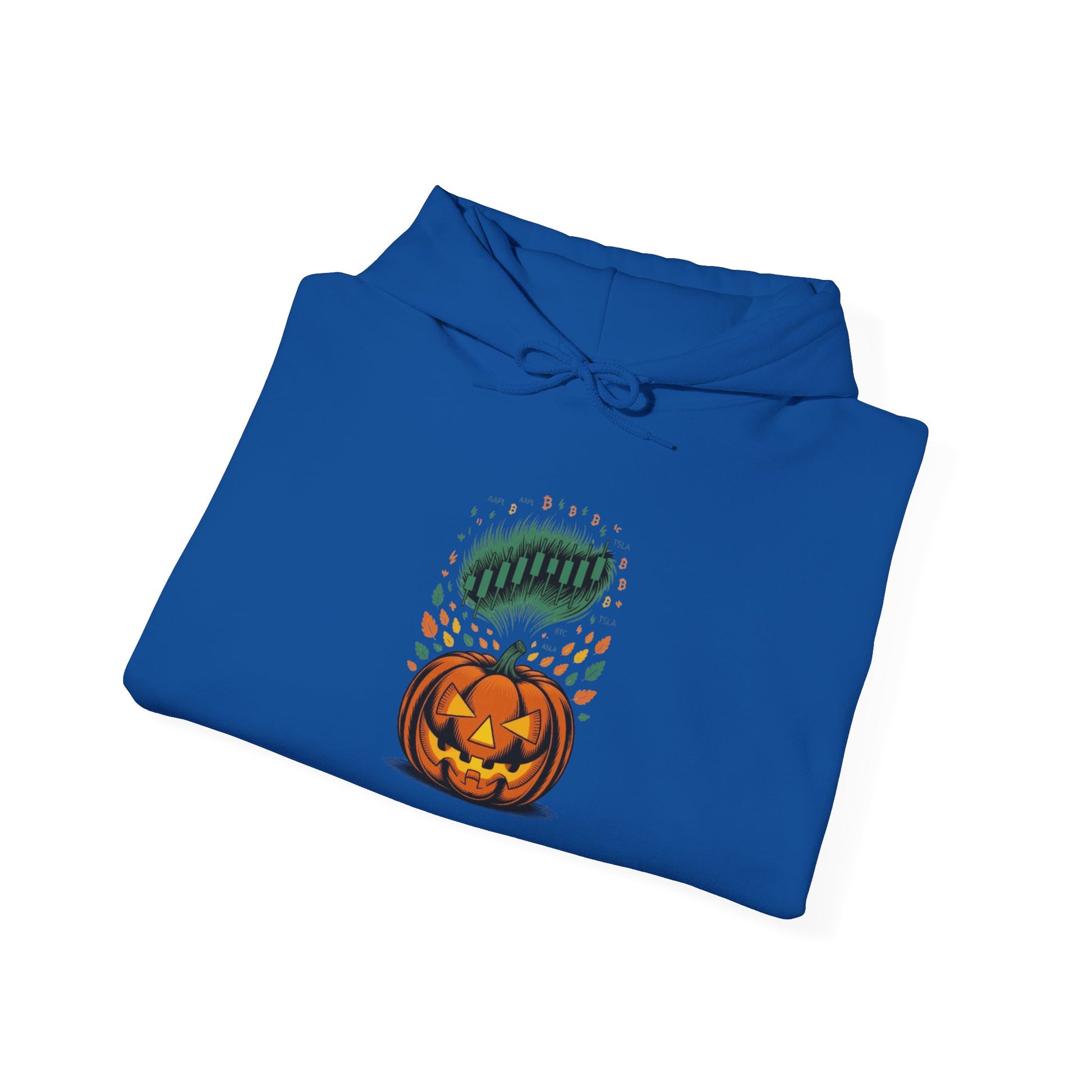 Pumpkin Pump – Bullish Halloween Rally Hoodie  Cozy Unisex Sweatshirt for Fall, Pumpkin and Moon Design, Perfect for Autumn Celebrations, Comfortable Gift [...] - Candleholm
