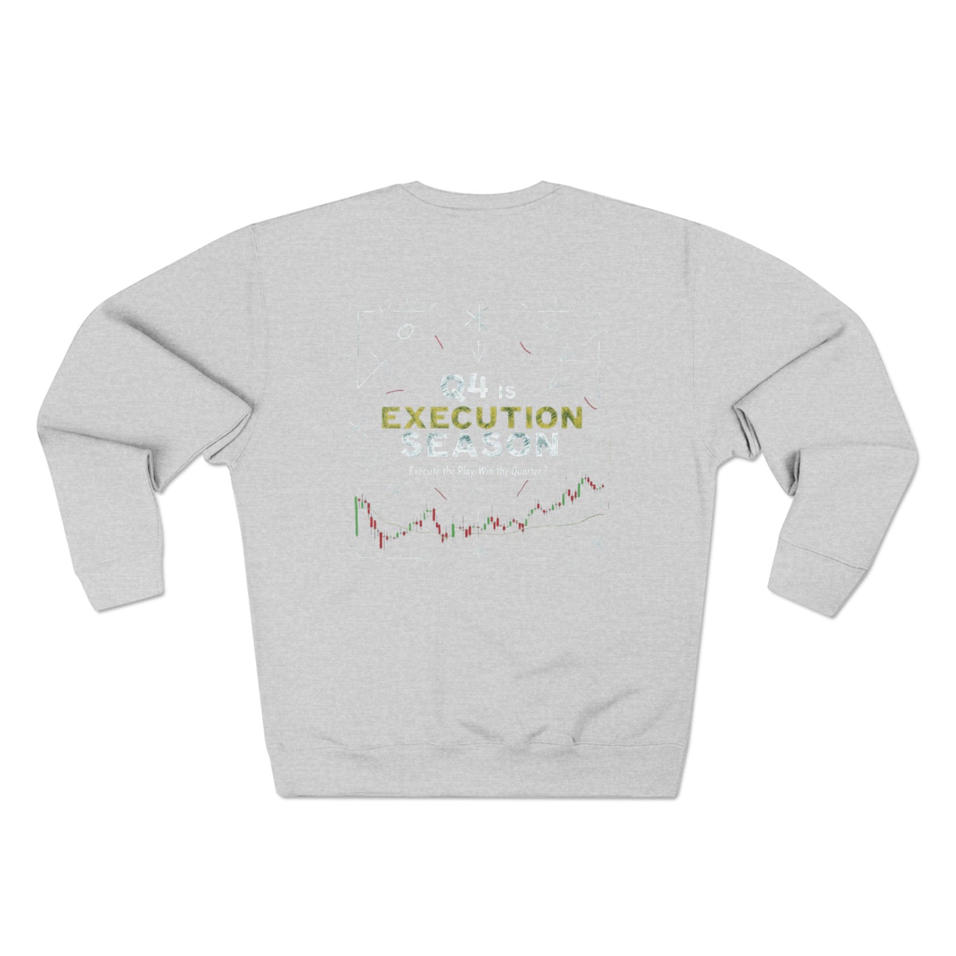 Q4 Execution Season Unisex Crewneck Sweatshirt - Trading Charts Gridiron Design - Candleholm