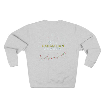 Q4 Execution Season Unisex Crewneck Sweatshirt - Trading Charts Gridiron Design - Candleholm