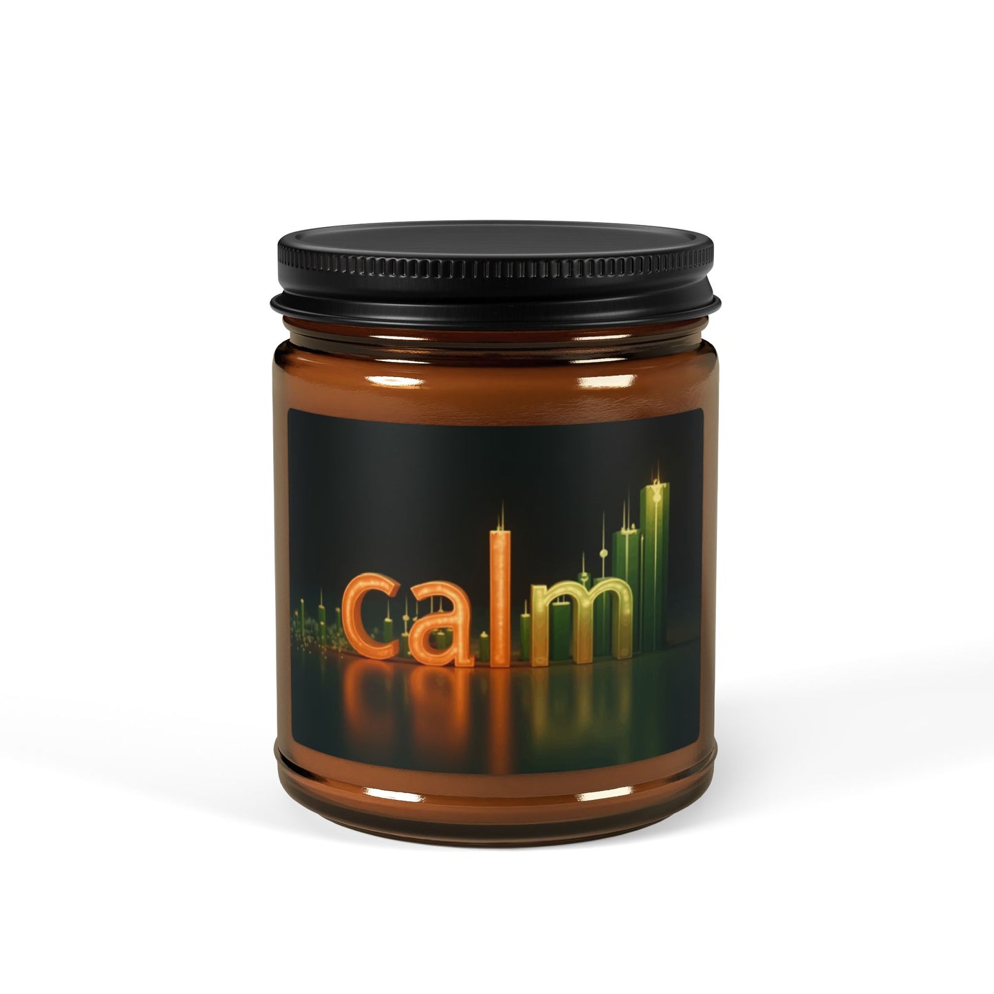 Calm Day Trading Scented Soy Candle | Aromatherapy Candle for Relaxation | Amber Jar - Candleholm