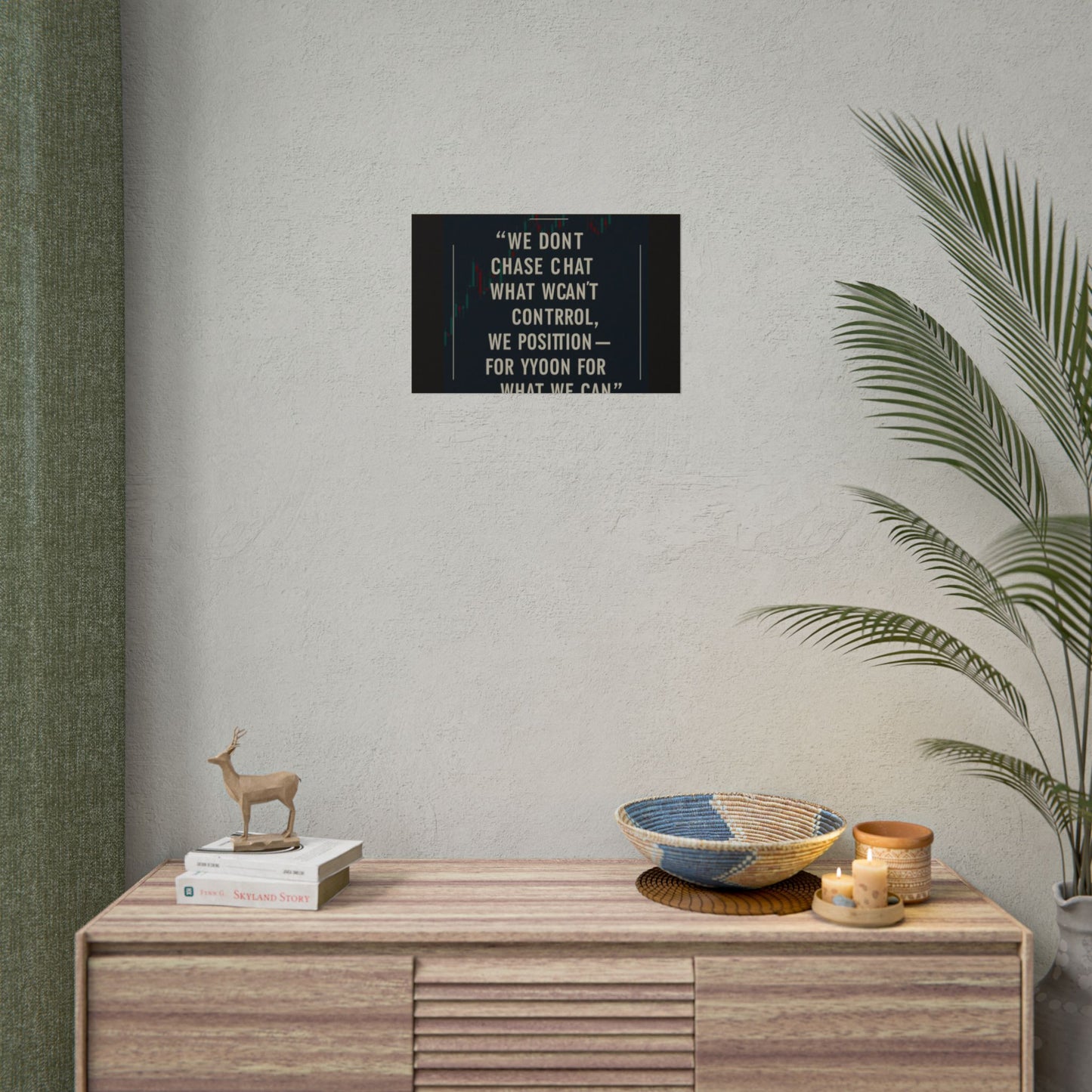 We Don’t Chase What We Can’t Control Art Poster, Motivational Quote Print, Modern Home Decor, Office Inspiration, Thoughtful Gift Idea - Candleholm