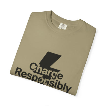 Charge Responsibly T-Shirt | Eco-Friendly Fashion, Electric Vibes - Candleholm