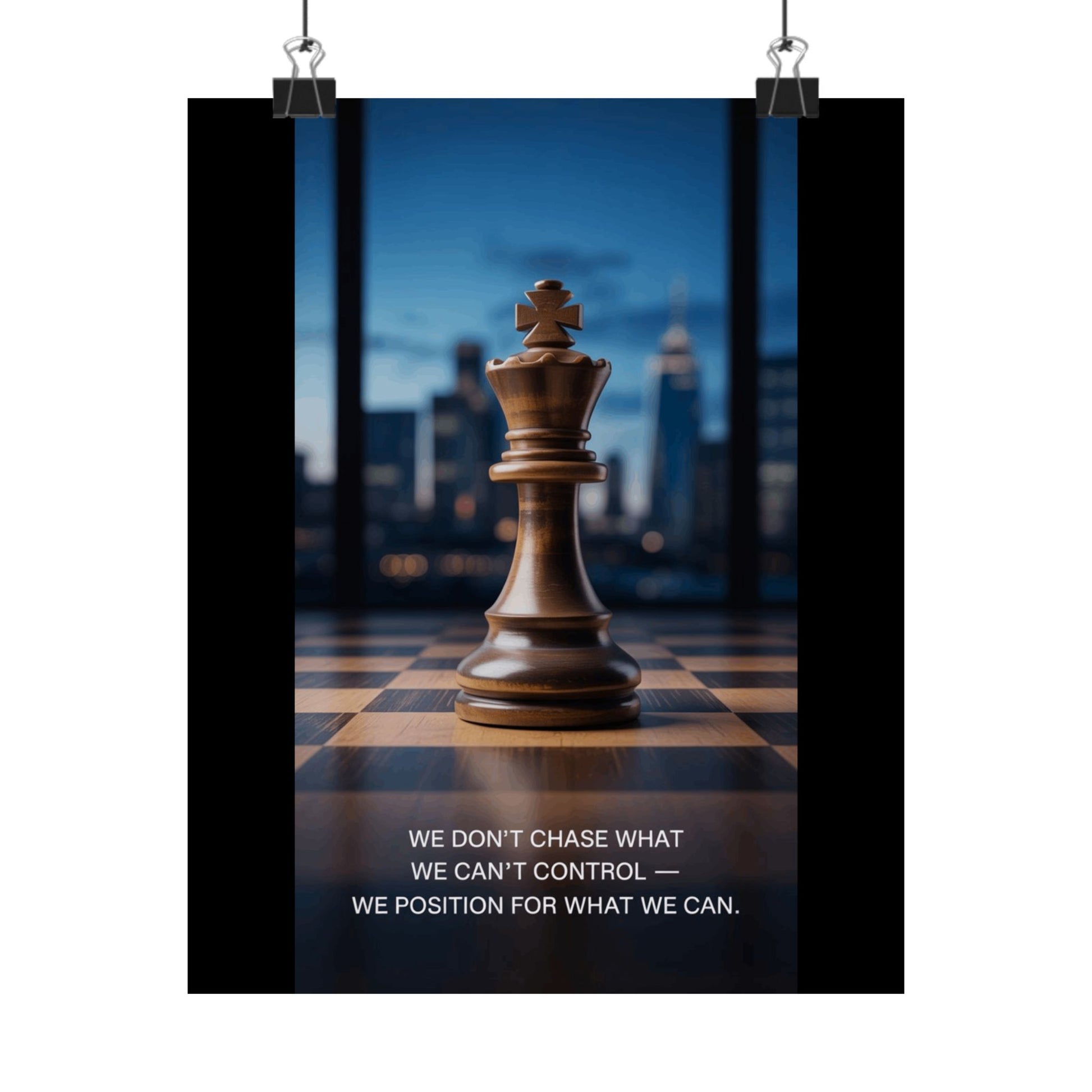 Vertical Poster - Matte Inspirational Artwork for Chess Enthusiasts and Strategists - Candleholm