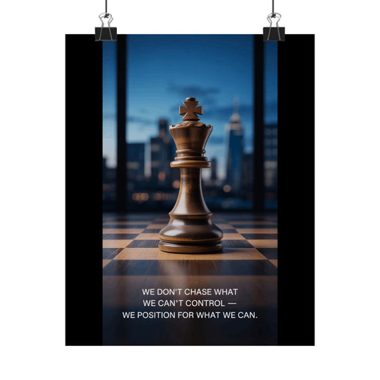 Vertical Poster - Matte Inspirational Artwork for Chess Enthusiasts and Strategists - Candleholm