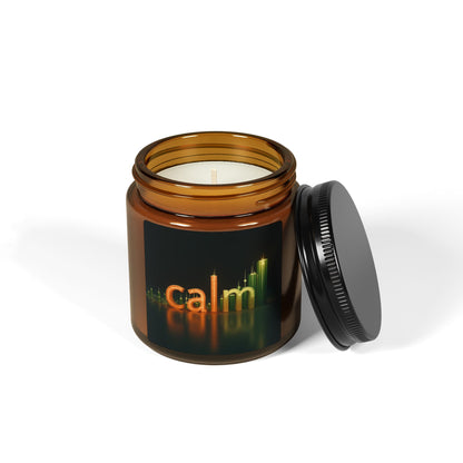 Calm Day Trading Scented Soy Candle | Aromatherapy Candle for Relaxation | Amber Jar - Candleholm