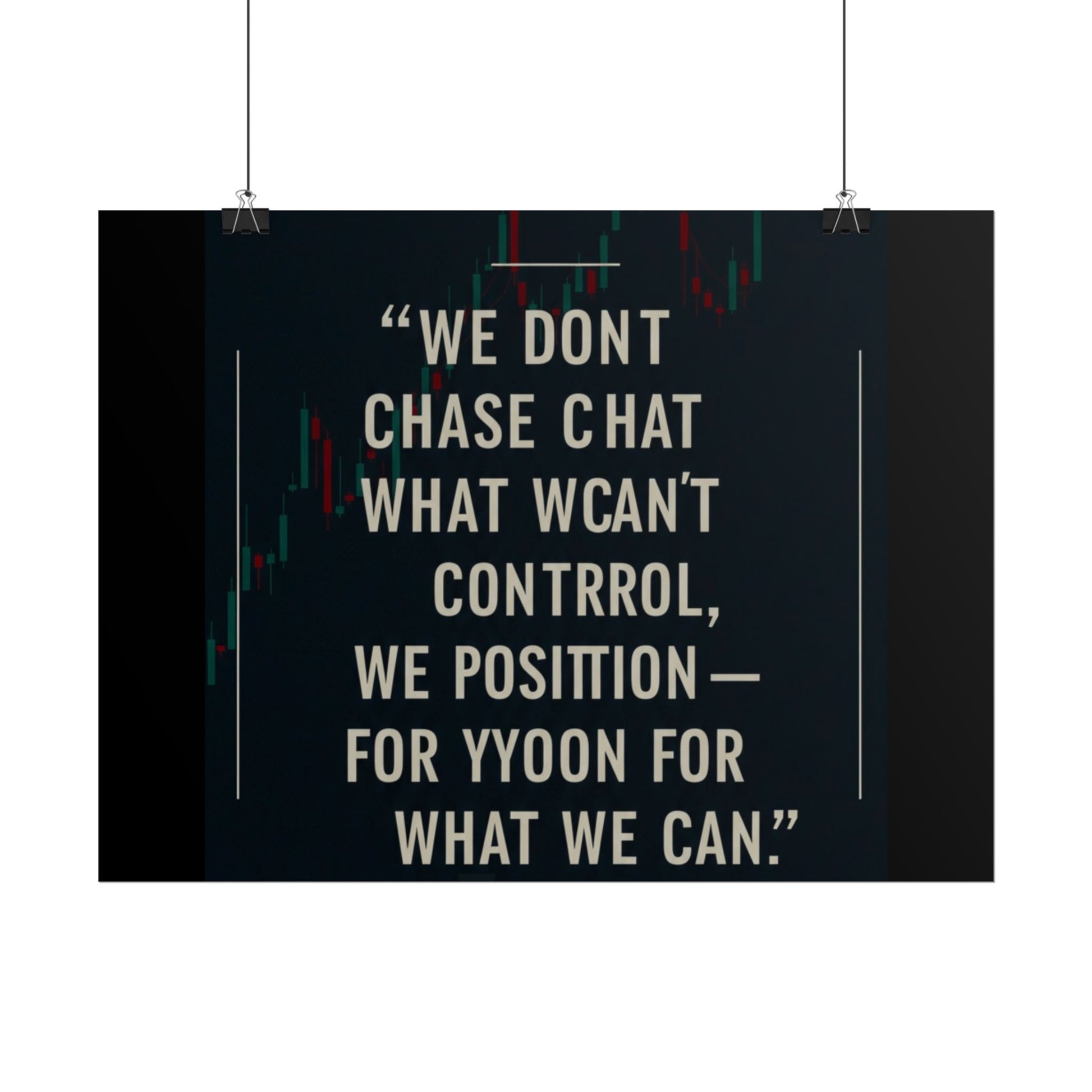 We Don’t Chase What We Can’t Control Art Poster, Motivational Quote Print, Modern Home Decor, Office Inspiration, Thoughtful Gift Idea - Candleholm