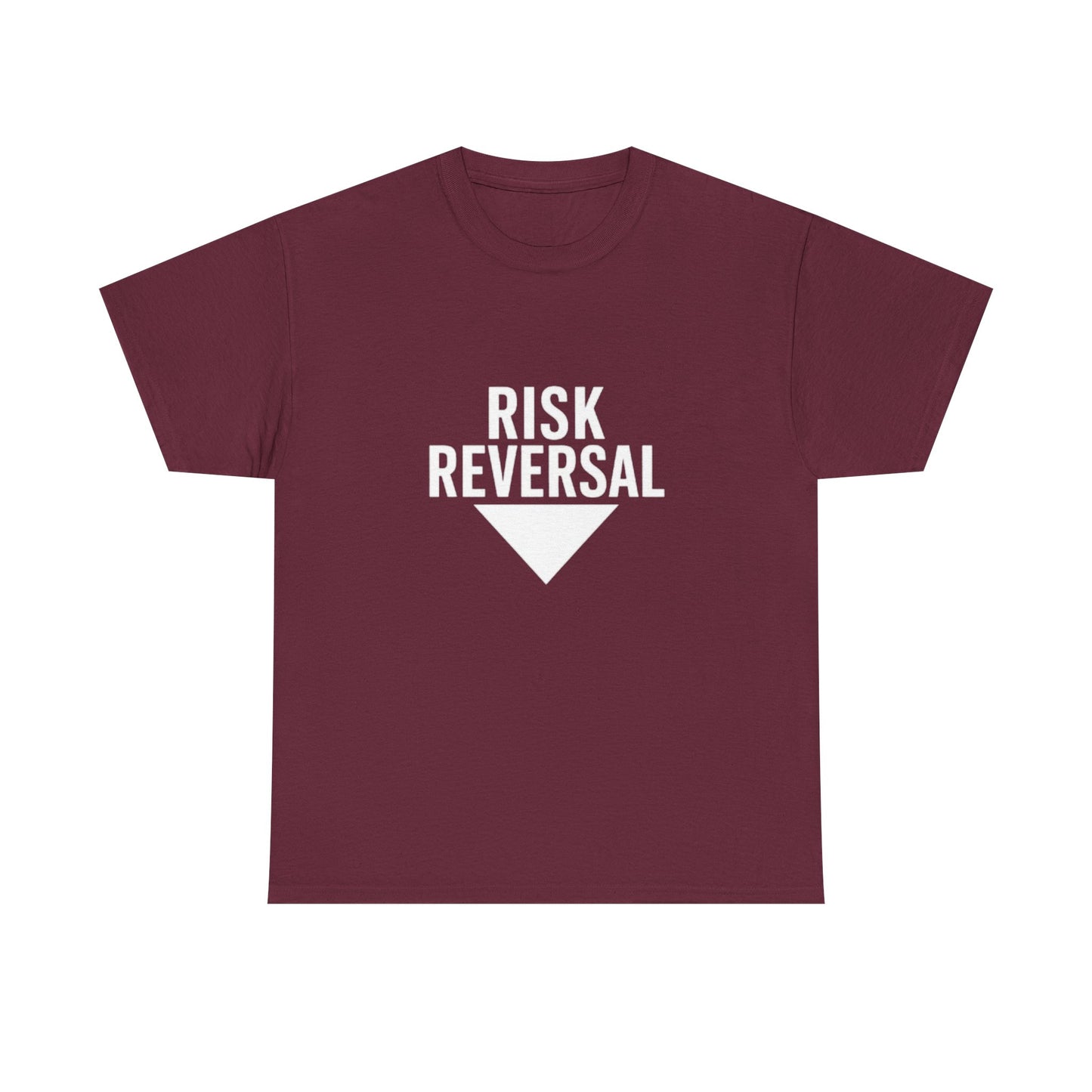 Risk Reversal Unisex Heavy Cotton Tee, Casual Graphic T-Shirt, Motivational Shirt, Relaxed Fit Tee, Thought-Provoking Wear - Candleholm