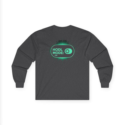 HODL Mode Long Sleeve Tee, Crypto Gift, Unisex T-Shirt, Investment Apparel, Funny Meme Shirt, Casual Wear, Layering Top - Candleholm
