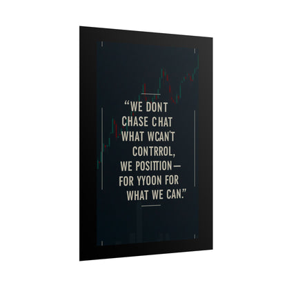 We Don’t Chase What We Can’t Control Art Poster, Motivational Quote Print, Modern Home Decor, Office Inspiration, Thoughtful Gift Idea - Candleholm