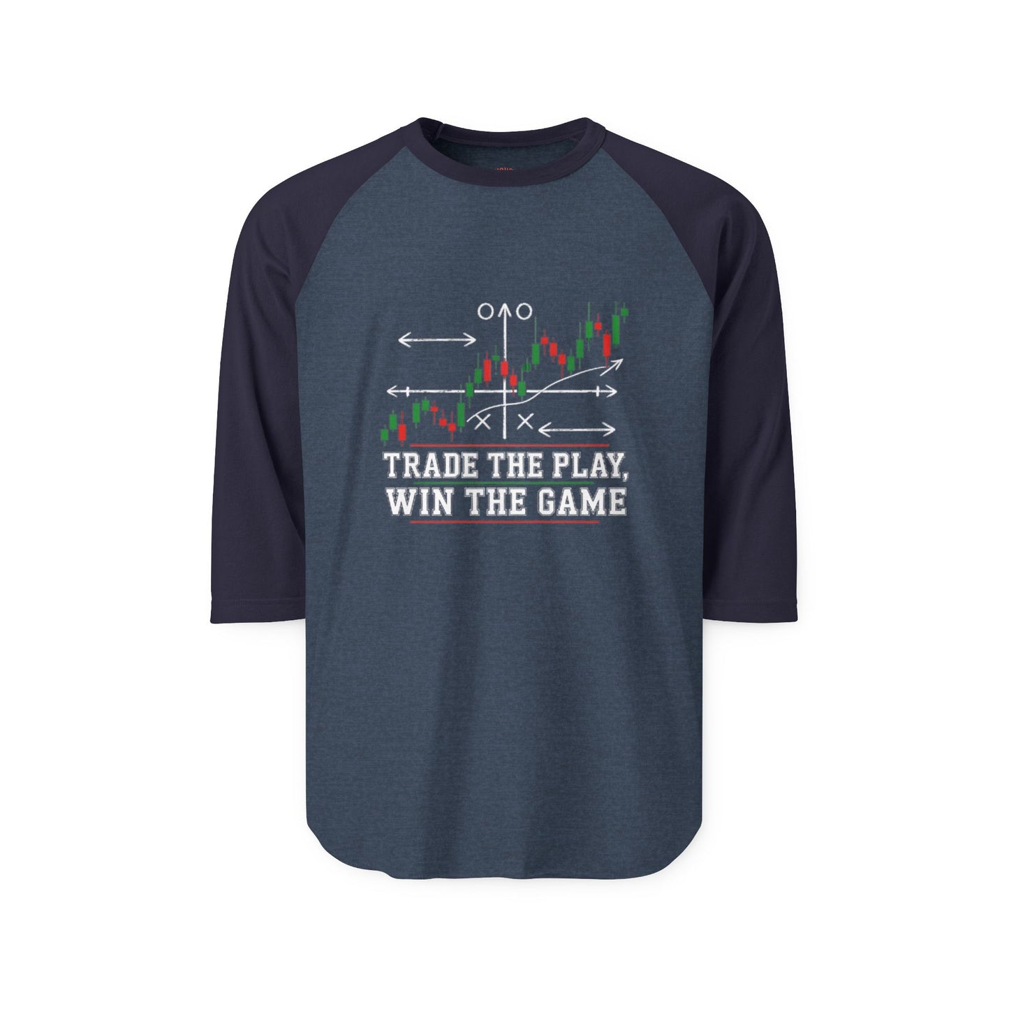 Trading Floor Stock Market Bull and Bear Three-Quarter Sleeve Raglan Shirt - Candleholm