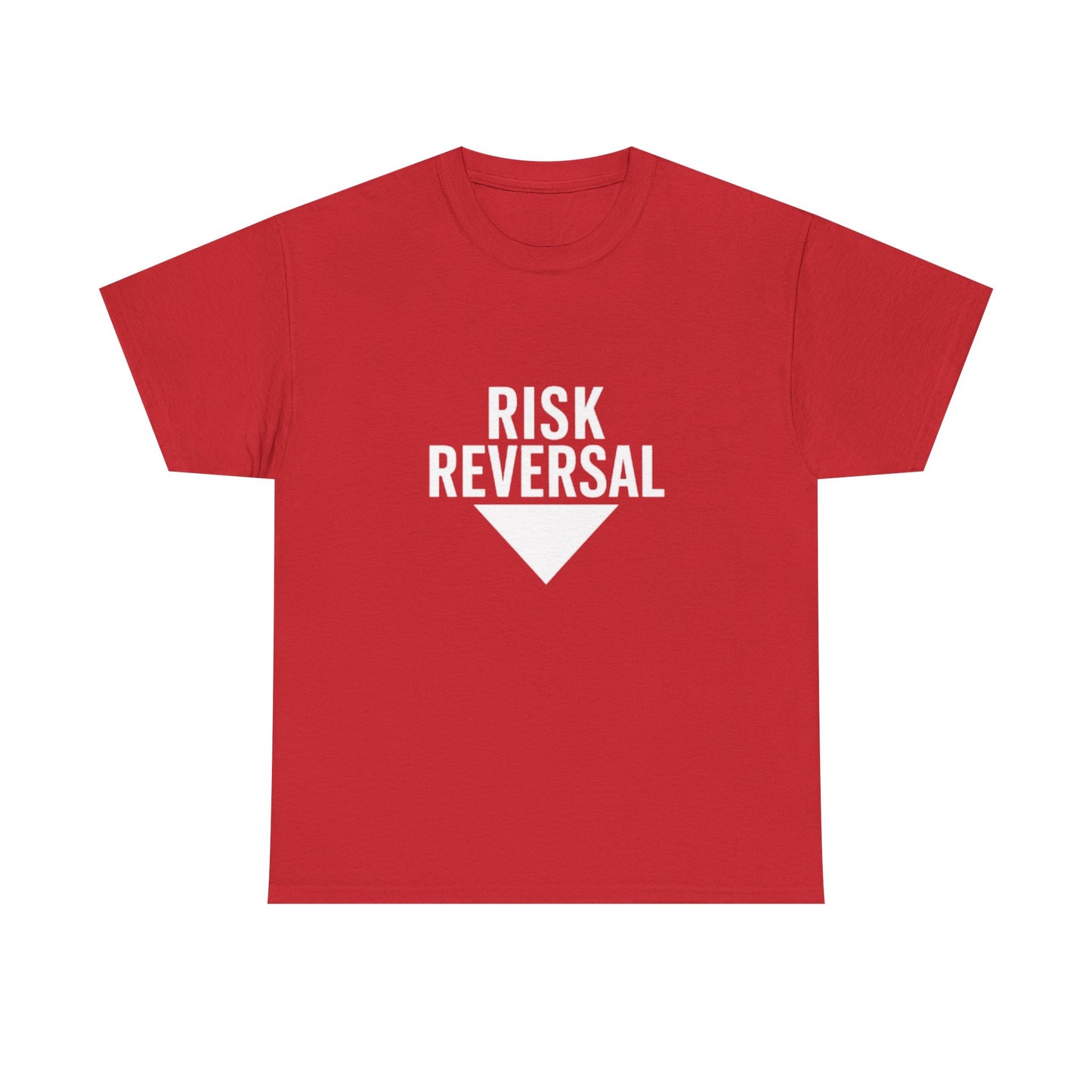 Risk Reversal Unisex Heavy Cotton Tee, Casual Graphic T-Shirt, Motivational Shirt, Relaxed Fit Tee, Thought-Provoking Wear - Candleholm