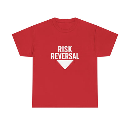 Risk Reversal Unisex Heavy Cotton Tee, Casual Graphic T-Shirt, Motivational Shirt, Relaxed Fit Tee, Thought-Provoking Wear - Candleholm