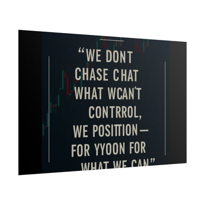 We Don’t Chase What We Can’t Control Art Poster, Motivational Quote Print, Modern Home Decor, Office Inspiration, Thoughtful Gift Idea - Candleholm