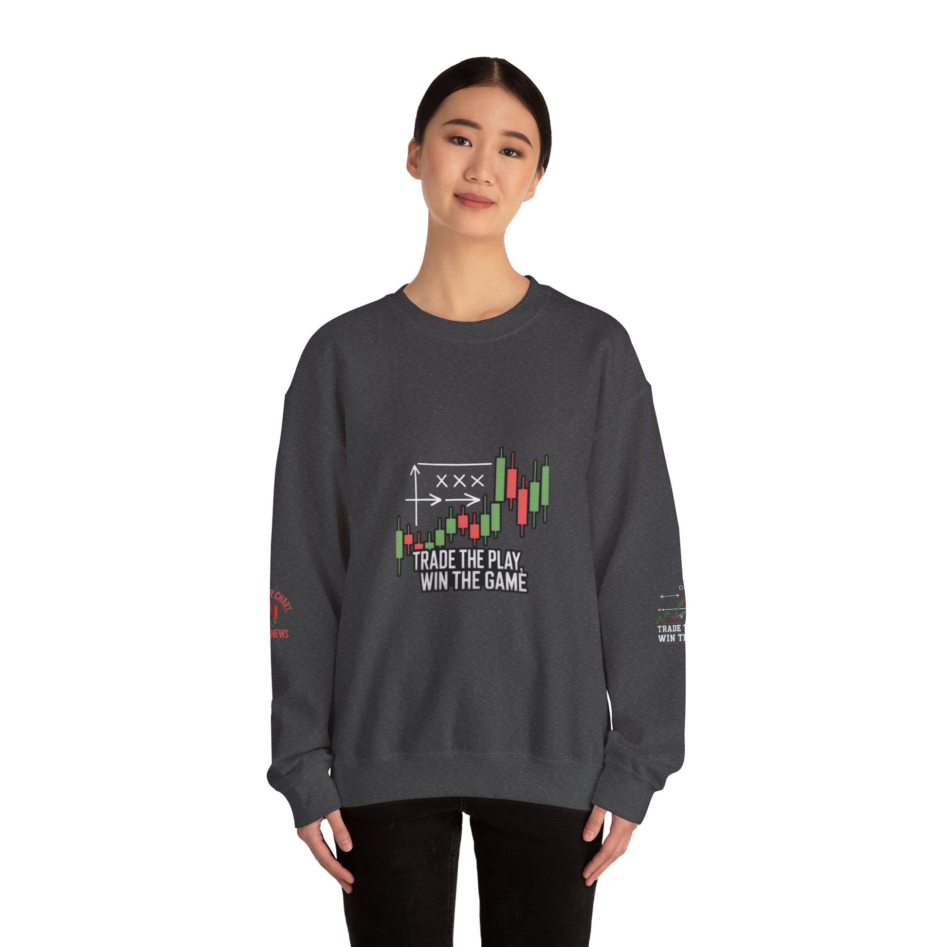 Market Playbook Sweatshirt - Chalkboard Football Trader Fall Uniform - Candleholm